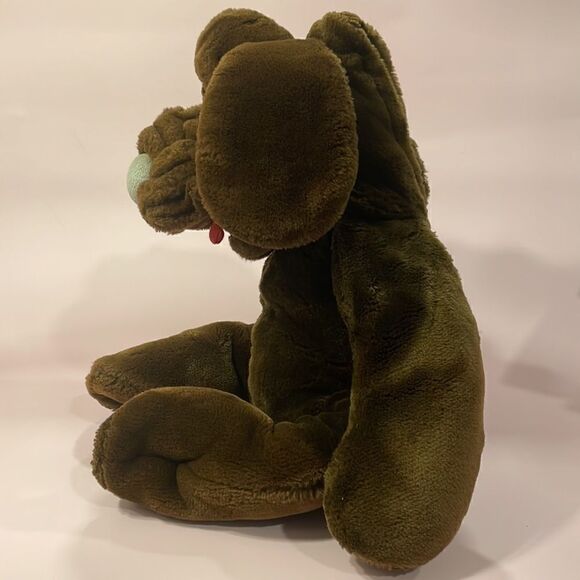 Vintage Wrinkles The Dog Hand Puppet Plush Stuffed Ganz Chocolate Brown 1981 18" - Picture 5 of 10